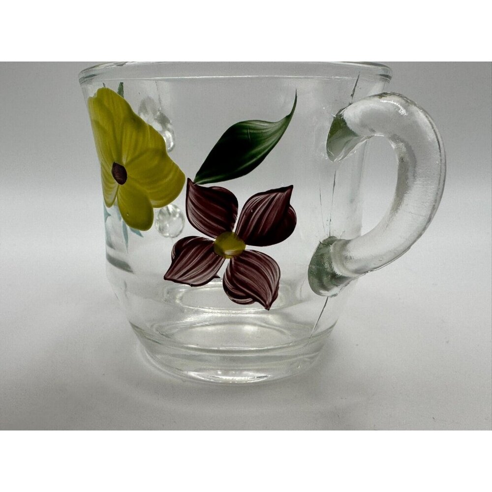 Vintage Bartlett Collins Sugar Bowl Yellow Teal Brown Flowers Gay Fad 50s Vtg
